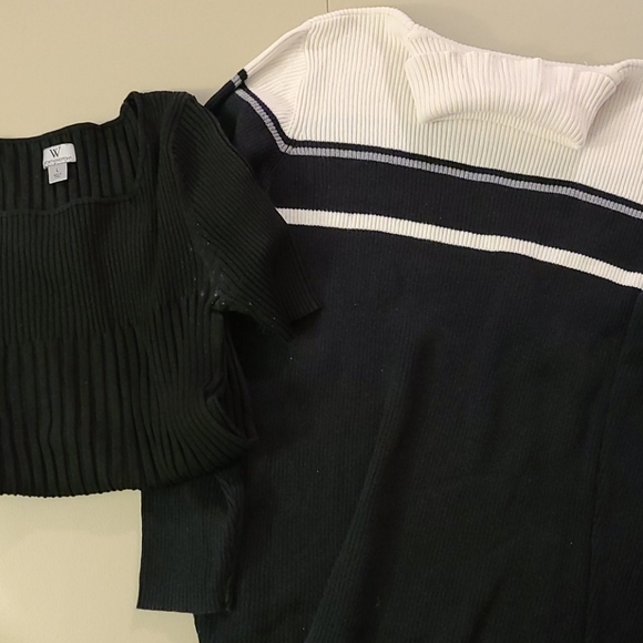 Worthington Sweaters - Worthington Sweaters (2), Black and Ivory.